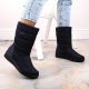 5. News W EVE436B marineblaue hohe Stiefeletten
