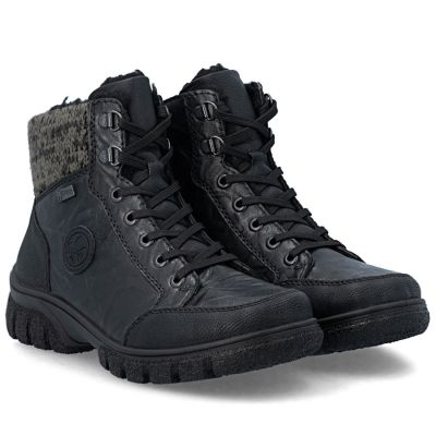 4. Rieker Z7230-00 Wasserdichte Leder-Damenstiefel Schwarz