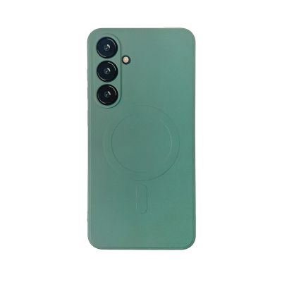 3. Wozinsky Liquid Silicone Case MagSafe für Samsung Galaxy S24 FE - Grün