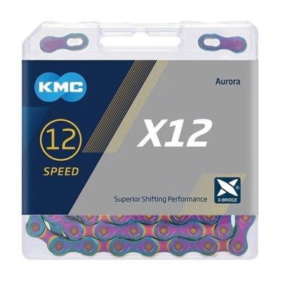 KMC Chain X12 126 Glieder Aurora Blue Box