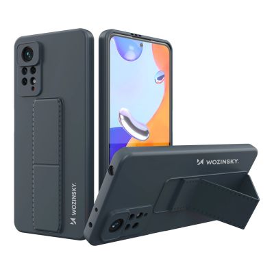 Wozinsky Kickstand Case Silikonhülle mit Ständer Xiaomi Redmi Note 11 Pro Marineblau