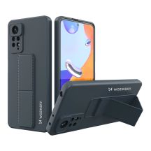 Wozinsky Kickstand Case Silikonhülle mit Ständer Xiaomi Redmi Note 11 Pro Marineblau