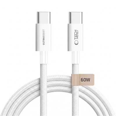 Kabel Tech-Protect Ultraboost Lite USB-C / USB-C 60W / 3A 300 cm - weiß