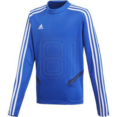 adidas Tiro 19 Training Top blaues JR Fußball-Sweatshirt DT5279