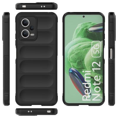 2. Magic Shield Hülle für Xiaomi Redmi Note 12 5G / Poco X5 5G Flexible Panzerabdeckung Schwarz