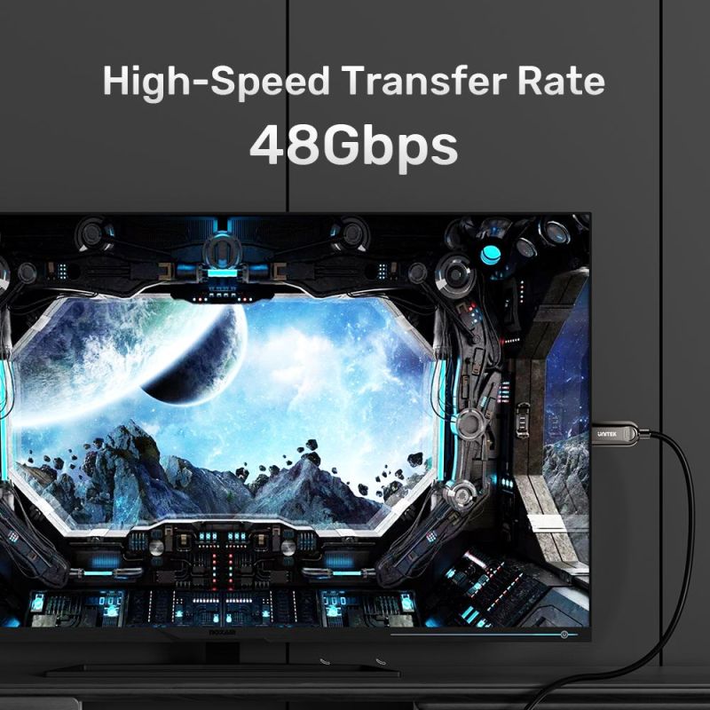 10. UNITEK Optisches Kabel HDMI 2.1 Aktives optisches Kabel 8K / 4K 144Hz 15M