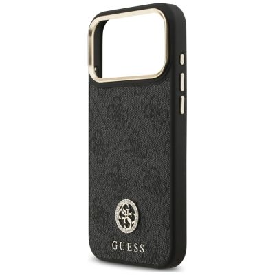 6. Guess 4G Strass Logo MagSafe Hülle für iPhone 18 Pro Max / 17 Pro Max – schwarz