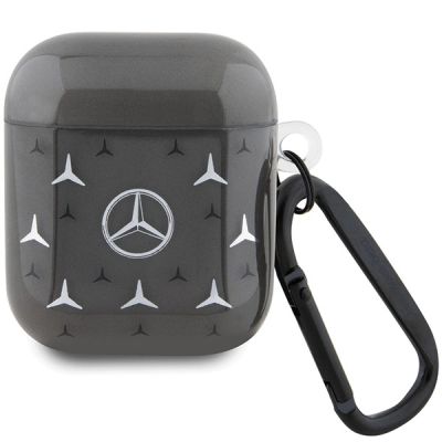Mercedes MEA28DPMGS AirPods 1/2 Hülle schwarz/schwarz großes Sternmuster