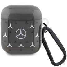 Mercedes MEA28DPMGS AirPods 1/2 Hülle schwarz/schwarz großes Sternmuster