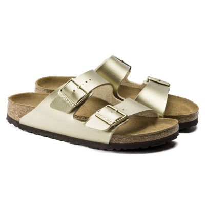 Birkenstock Arizona Birko-Flor Gold Damen Flip-Flops normal breit (1016110)