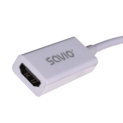 3. SAVIO cl-57 Adapter (Mini DisplayPort M - HDMI F; 0,10 m; weiß)