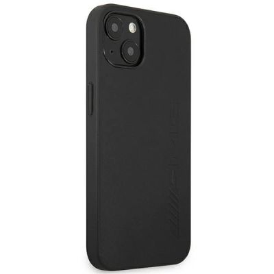 4. AMG AMHCP14SDOLBK iPhone 14 6.1 "schwarz / schwarz Hardcase Leder Hot Stamped