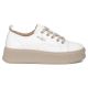 3. Leder-Plateau-Sneaker, weiß, Filippo DP6122