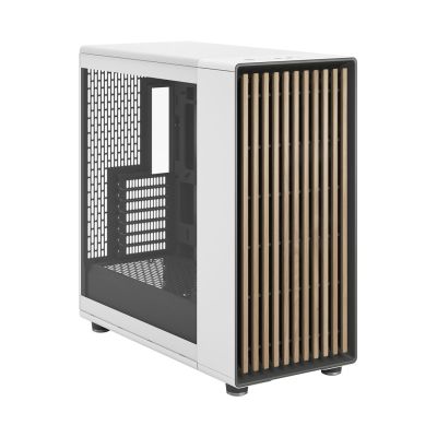 3. Fractal Design North XL RC Chalk TG Transparentes Gehäuse, Midi-Tower, ATX, gehärtetes Glas – Weiß