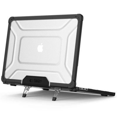 2. Tech-Protect SmartShell Pro Hülle für MacBook Air 13" 2023-2025 M2 / M3 / M4 - transparent und schwarz