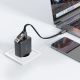 6. Acefast C13-05 USB-C - USB-A / USB-C Kabel 480Mb/s 3A 0,2m - Schwarz