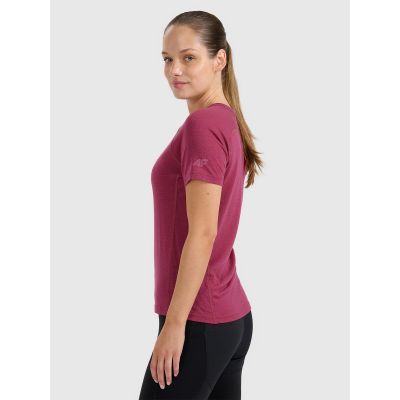 9. Damen-Trekking-T-Shirt aus Merinowolle 4F 4FWAW25TFTSF1527-53S