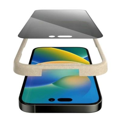 5. PanzerGlass Ultra-Wide Fit Antibakterieller Sichtschutz aus gehärtetem Glas mit Positionierer für iPhone 14 Pro