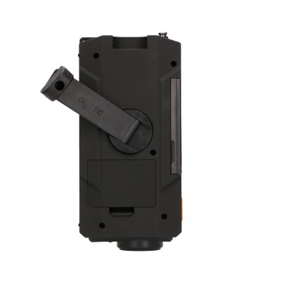 11. Extralink Solar-Notfallradio mit Kurbeldynamo-Powerbank (4000 mAh) und SOS-Taschenlampe SR-4000, tragbar, analog, Schwarz/Orange