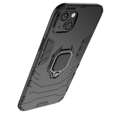 15. Ring Armor Hülle für iPhone 14 Pro gepanzerte Hülle magnetischer Haltering schwarz