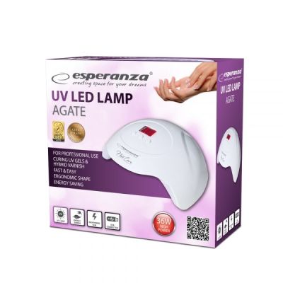 3. ESPERANZA UV-LED-Nagellampe Agate 36W EBN010