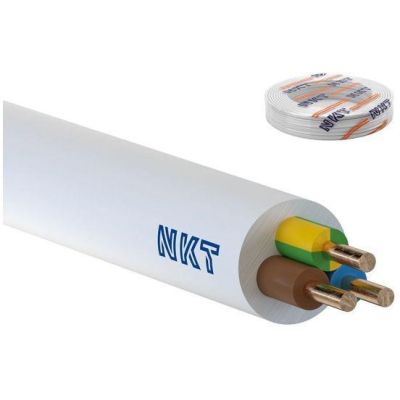 YDY 3X 2.5 ŻO NKT WEISSES INSTALLATIONSKABEL RUNDDRAHT 450/750V KLASSE 1