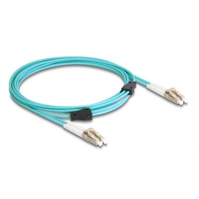 3. DeLOCK Metallverstärktes Glasfaserkabel LC-Duplex auf LC-Duplex Multimode OM3, 3 m