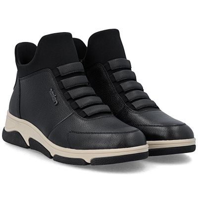 4. Schwarze, gefütterte Damen-Ankle-Boots aus Leder von Rieker (Modell L5651-01)