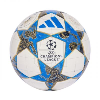 8. adidas UCL Mini 25/26 League Stage Fußball Weiß, Blau und Gold JP1544