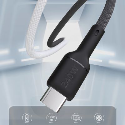 3. Dudao L9C Max 240W PD USB-C - USB-C Kabel 1,2m - Schwarz
