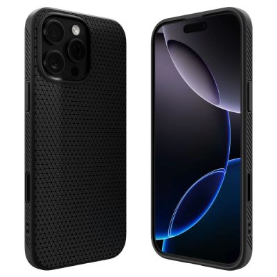 8. Spigen Liquid Air "T" MagSafe Hülle für iPhone 16 Pro - Mattschwarz
