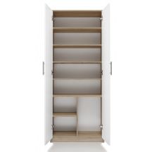 OLIV 2D Aktenschrank 74x35xH180 Sonoma/Weiß
