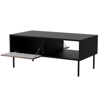 2. CORTINA Couchtisch 100x55x45 schwarz/walnuss
