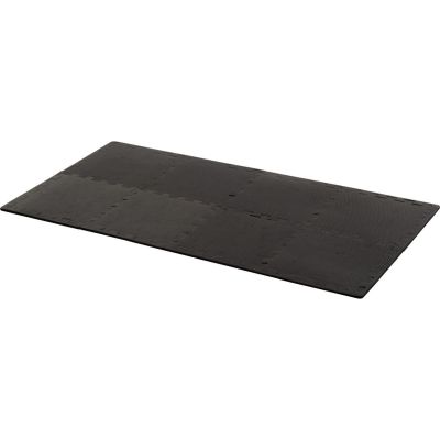 25. Puzzlematte für Fitnessgeräte, 8 Stück, 30 x 30 x 0,9 cm, Schwarz, Rein 2, Verbessern