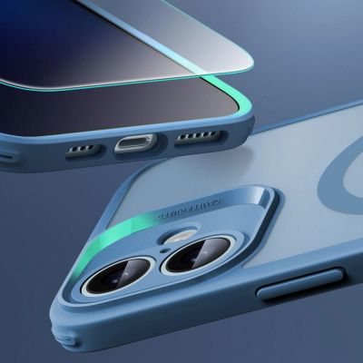 5. ESR Classic Pro Set Halolock MagSafe Hülle für iPhone 16 – blau