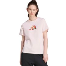 adidas Damen-T-Shirt mit Blumenmuster, hellrosa, KT2765