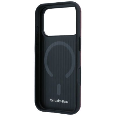 7. Mercedes Leather with Ring Stand MagSafe Hülle für iPhone 18 Pro / 17 Pro – burgunderrot