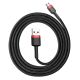 3. Baseus Cafule-Kabel CAMKLF-B91 USB-A / Micro-USB 2,4 A 1 m - Schwarz und Rot
