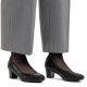 6. Schwarze Damen-Pumps aus Leder mit niedrigem Absatz, Rieker 44650-05