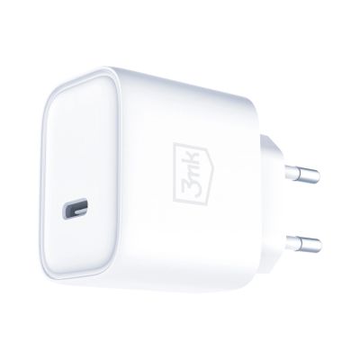 4. 3mk Rayo Ladegerät 20W PD3.0 PPS USB-C Wandladegerät + USB-C / USB-C 3A 60W Kabel - Weiß