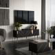 3. 3D-TV-Schrank MOUNTAIN 154x40x55 schwarz + gold