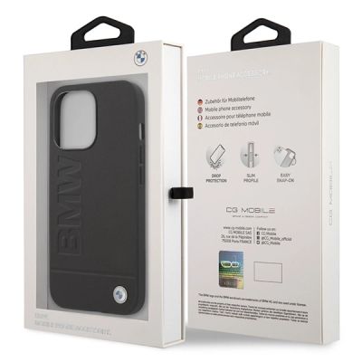 8. BMW Signature Logo Imprint MagSafe Case für iPhone 14 Pro Max – Schwarz