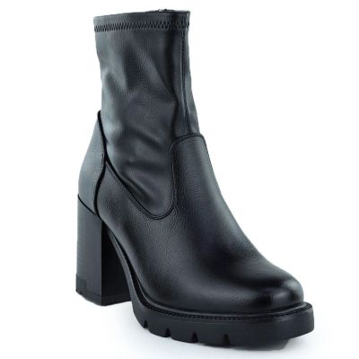 8. Schwarze Damen-Stiefeletten mit Blockabsatz Potocki 12419