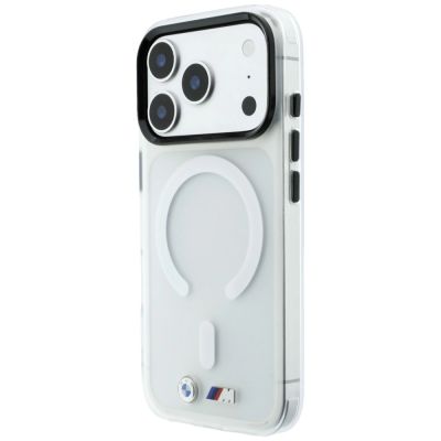 2. BMW M IML MagSafe Hülle mit mattiertem Metalllogo und Zierleisten für iPhone 18 Pro / 17 Pro – Transparent
