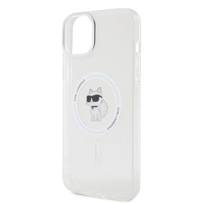 6. Karl Lagerfeld IML Choupette MagSafe Hülle für iPhone 15 Plus – transparent