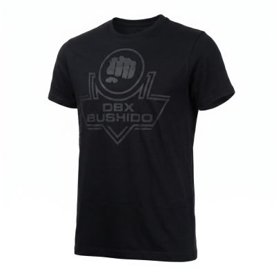 Schwarzes Herren-T-Shirt aus Baumwolle, DBX Bushido