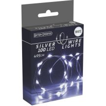 Batteriebetriebene Lichterkette mit 100 LEDs, kaltweiß
