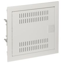 MSF RP Multimedia-Schalttafel aus Kunststoff PT 14M mit IP30-Abdeckplatte, 329 x 358 x 94 mm, Metalltür, weiß