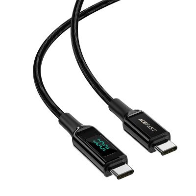 2. Acefast C6-03 Schwarz USB-C - USB-C PD QC-Kabel 100 W 5 A 480 Mbit/s 2 m – Schwarz