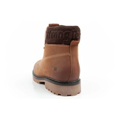 5. Wrangler Arch Herrenschuhe Chelsea Boots elegante Stiefeletten Naturleder Braun